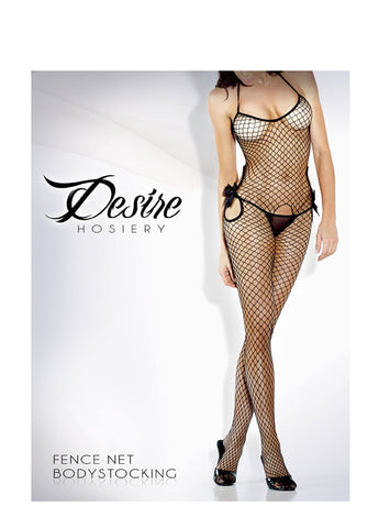 Cutout Fishnet Bodystocking with Bows
