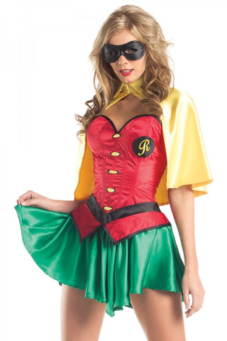 5 Piece Miss Robin Costume