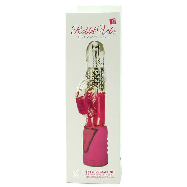 Topco Dreamwings Rabbit Vibrator, Sweet Dream Pink